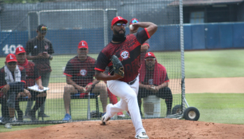 Robert Zarate en las practicas con Lideres de Miranda